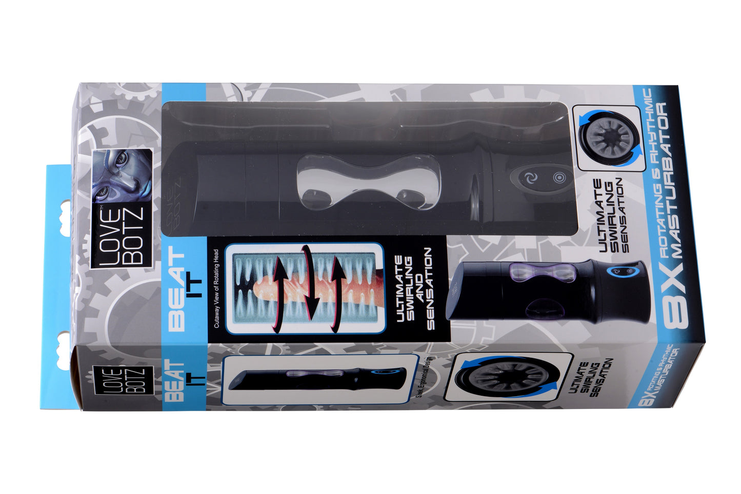 Love Botz Beat It 8x Rotating & Rhythmic Masturbator LB-AE750