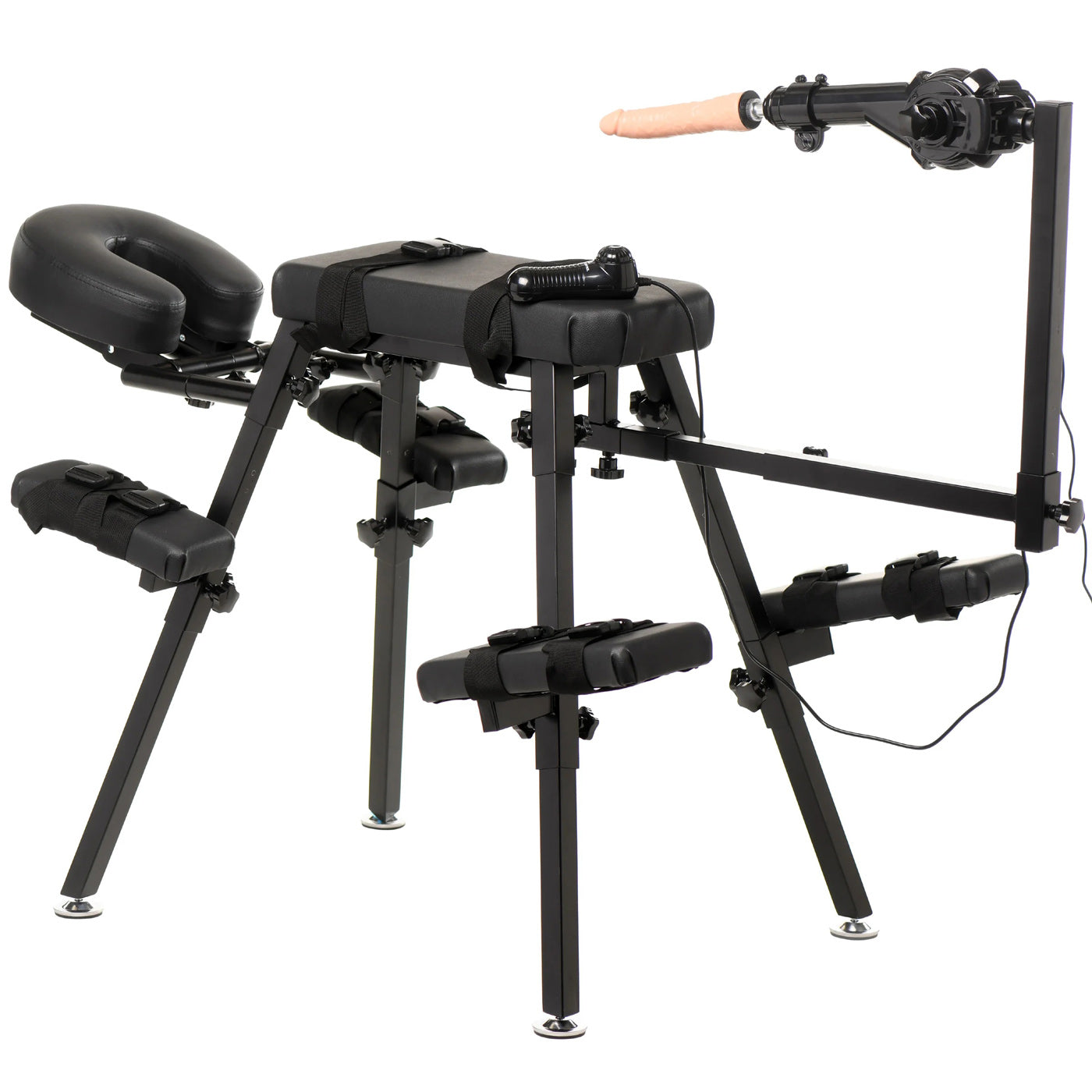Obedience Bench With Sex Machine - Black MS-AH298