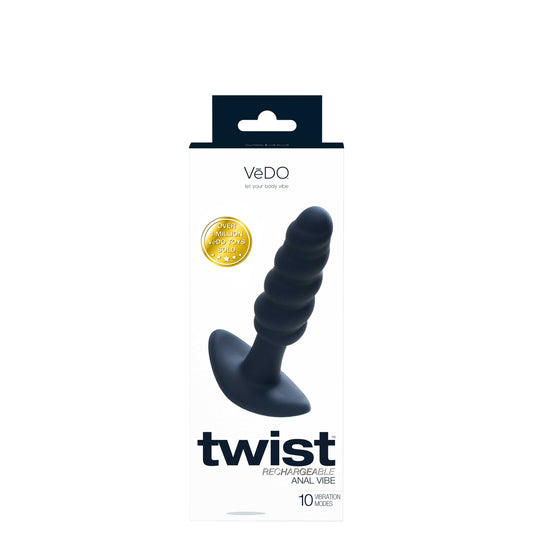Twist Rechargeable Anal Vibe - Black Pearl VI-P2208
