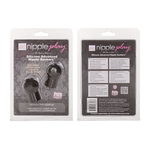 Nipple Play Silicone Advanced Nipple Suckers -  Black SE2644502