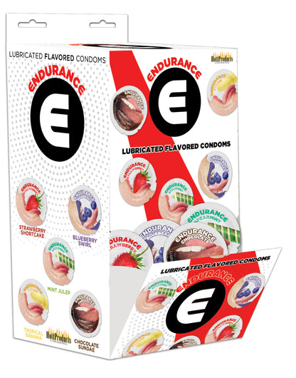 Endurance Condoms - 144 Count Wall Mount Display  - Assorted Flavors HTP3319-D