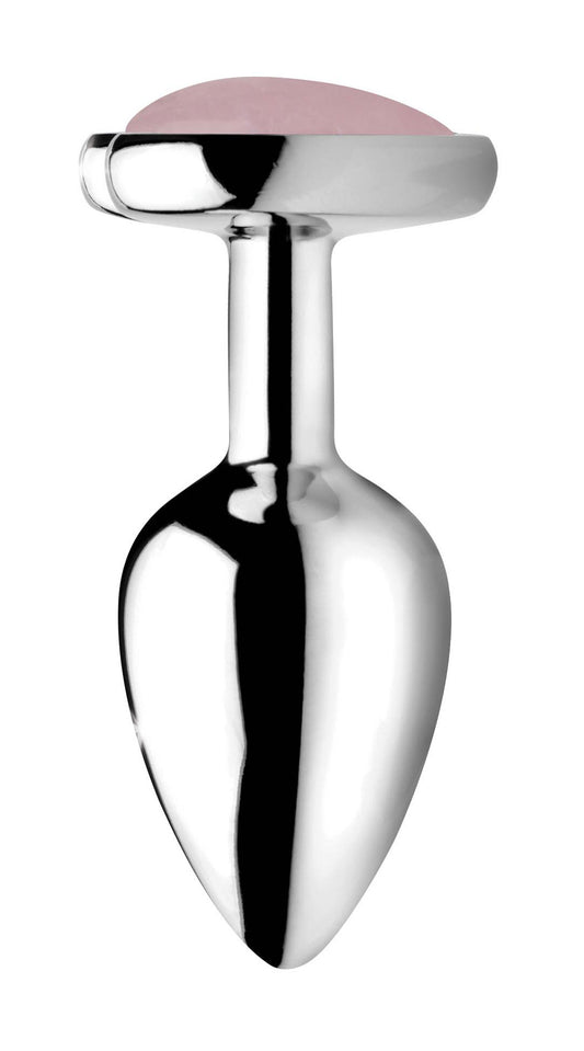 Rose Quartz Heart Anal Plug -Medium BTYS-AG751-MED