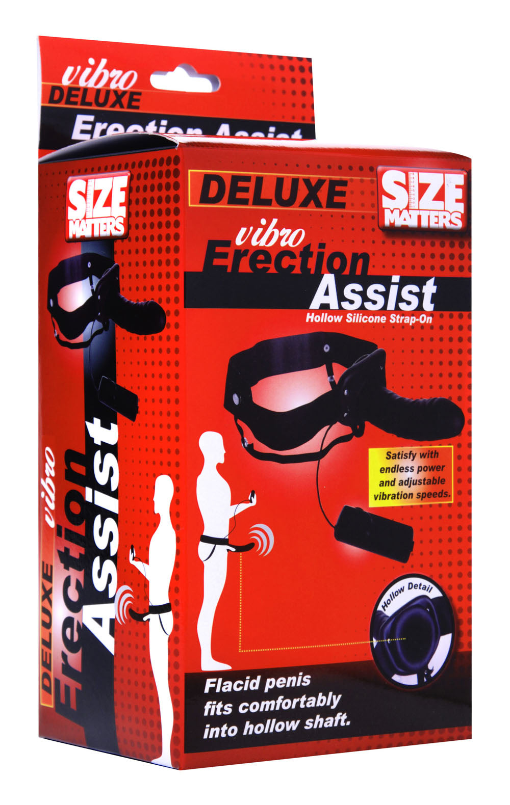 Deluxe Vibro Erection Assist Hollow Silicone Strap-On SM-AD284
