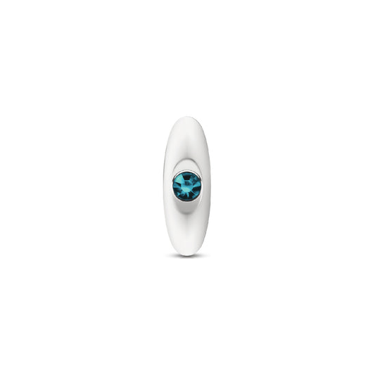 Silver Anchor Buttplug Kit - Clear Iridescent/teal