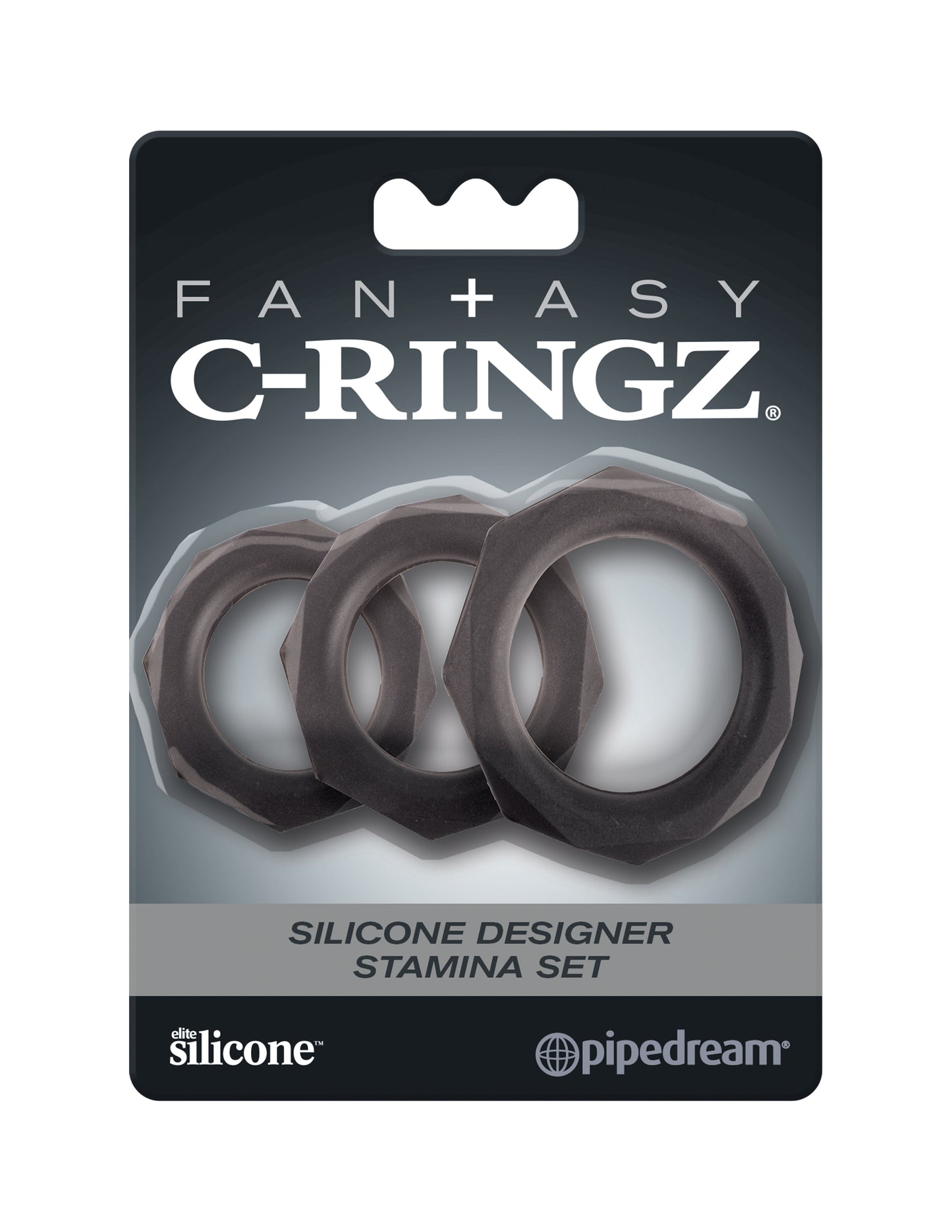 Fantasy C-Ringz Silicone Designer Stamina Set Black PD5967-23
