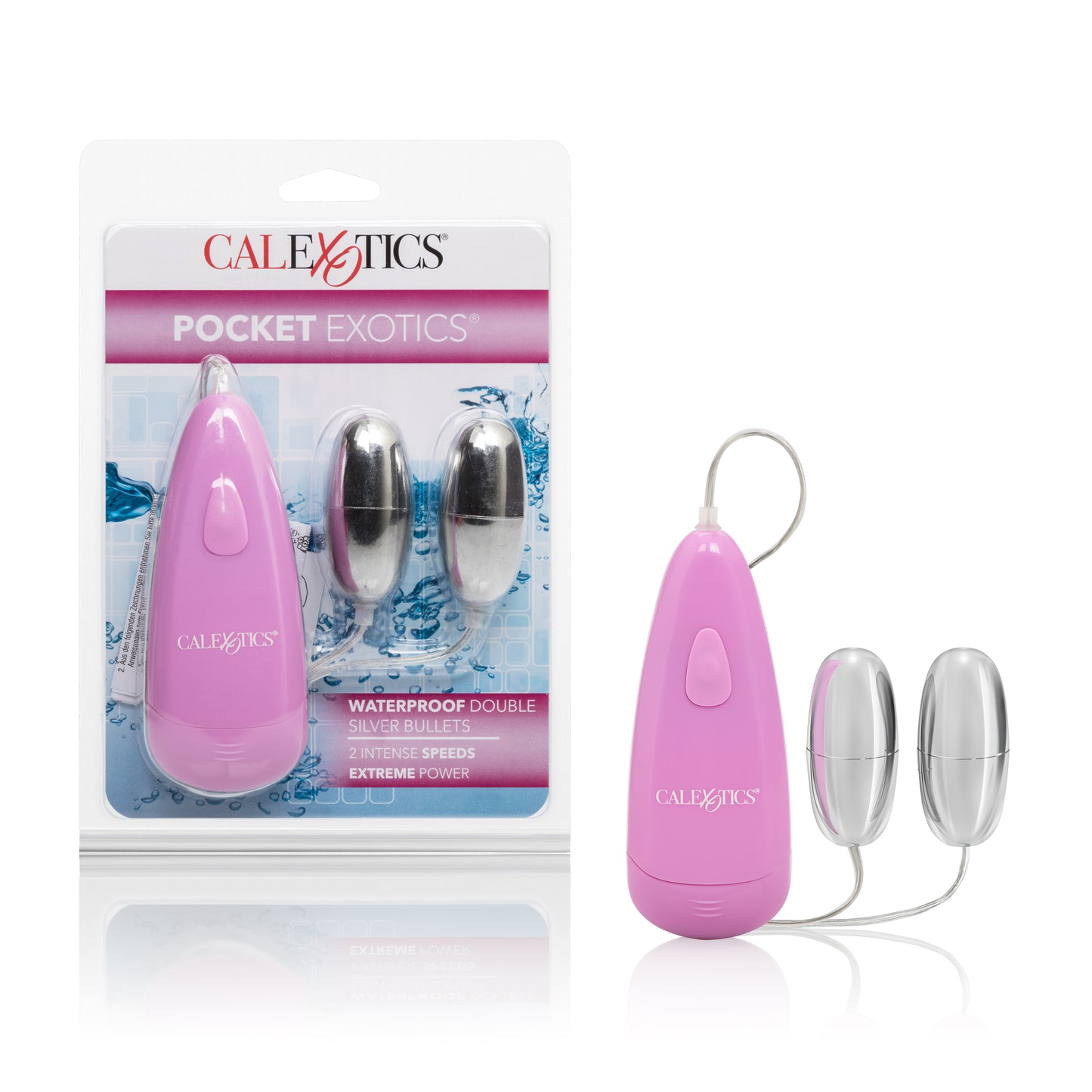 Pocket Exotics Waterproof Double Silver Bullets - Pink SE1140202