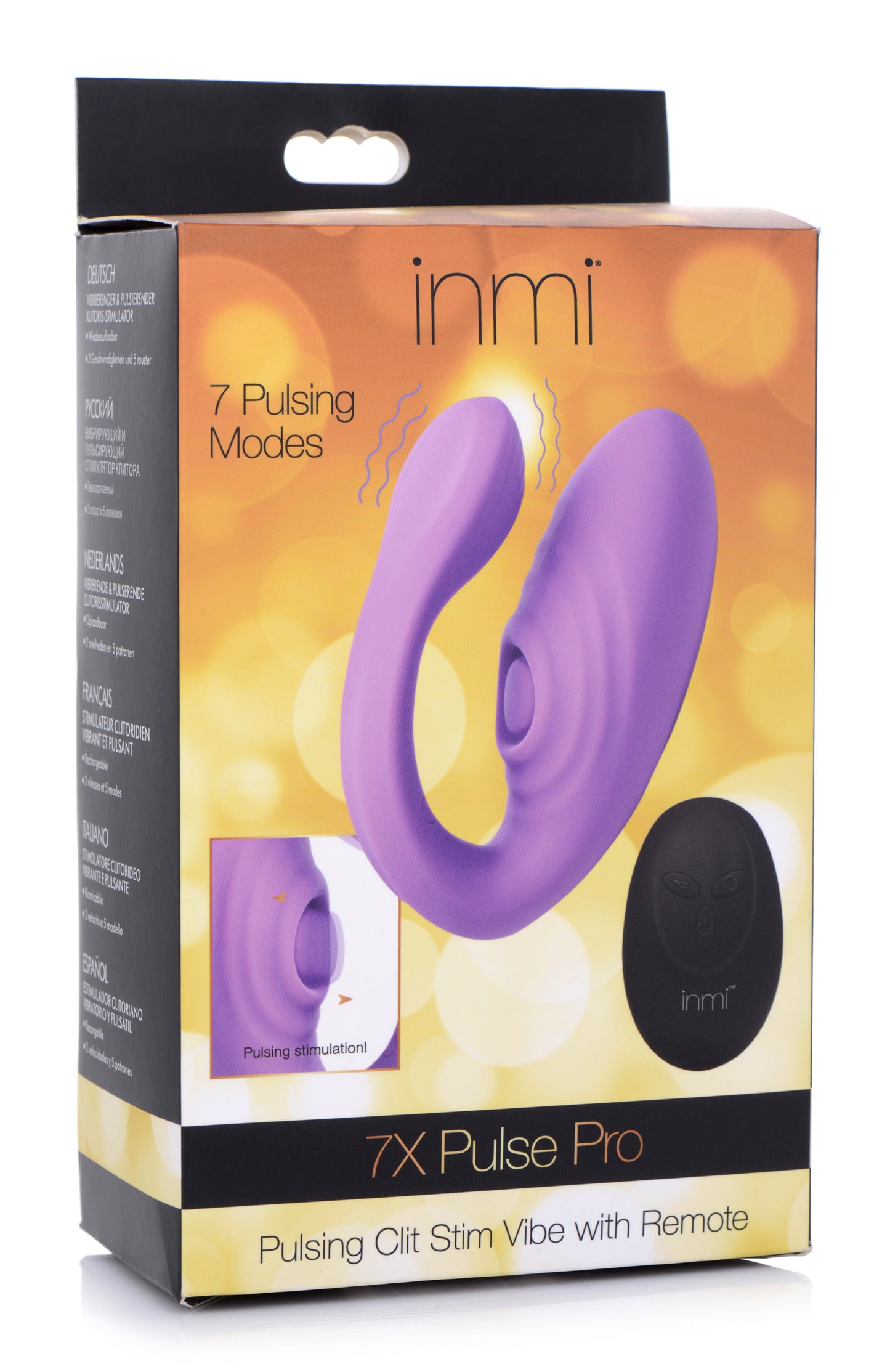 7x Pulse Pro Pulsating and Clit Stim Vibe With Remote INM-AG601