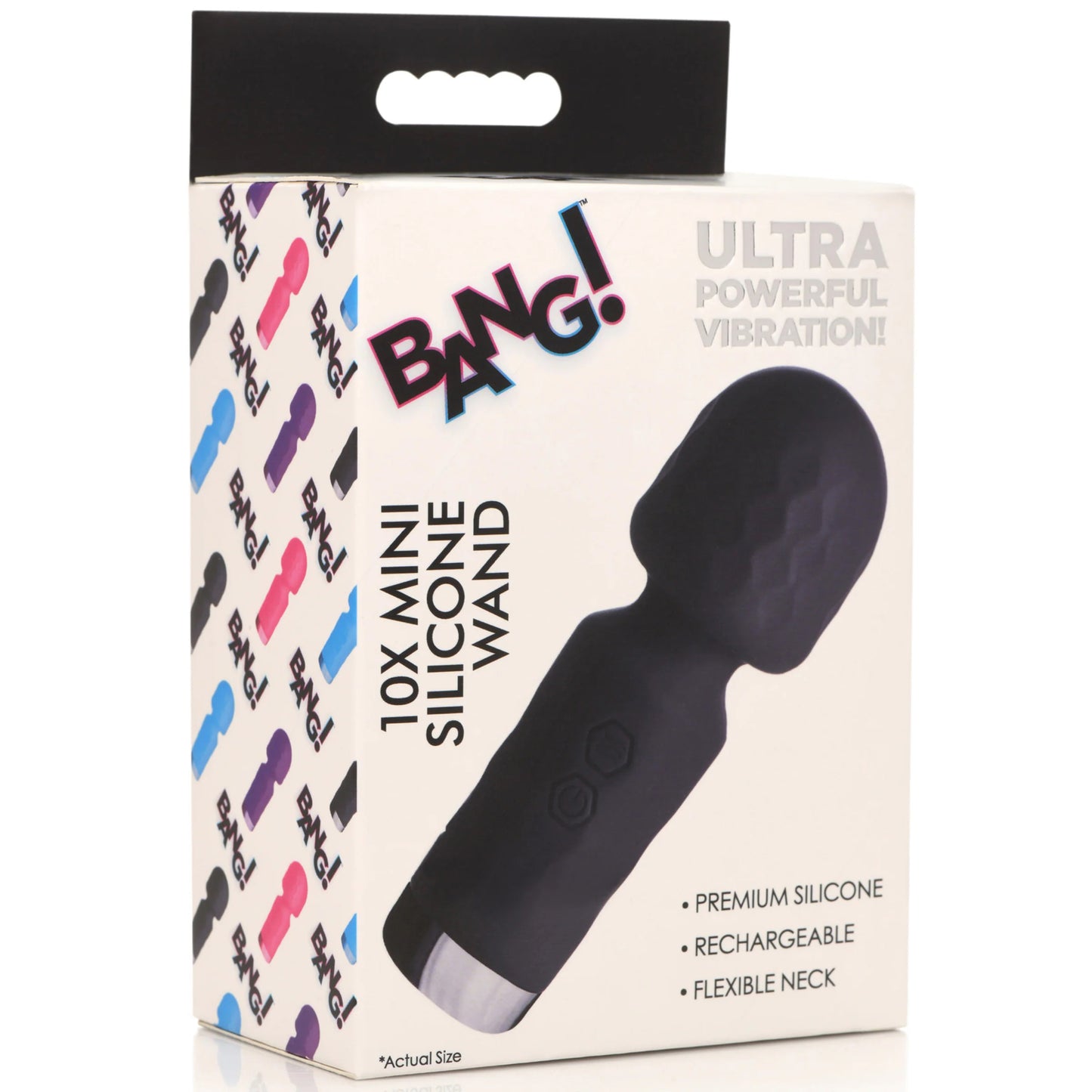 10x Mini Silicone Wand - Black BNG-AH205-BLK