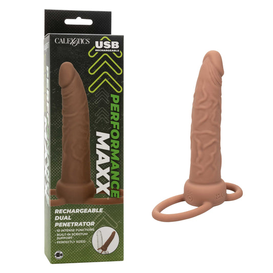 Performance Maxx Rechargeable Dual Penetrator -  Brown SE1634063