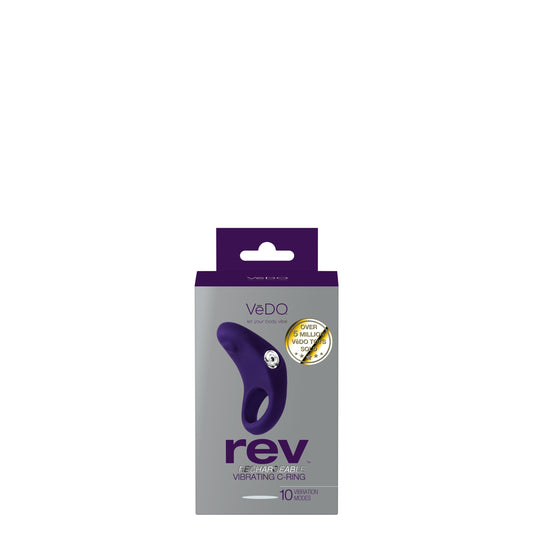 Rev Rechargeable Vibrating C-Ring - Purple VI-R1013