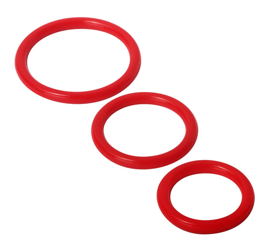 Trinity Silicone Cock Rings - Red TV-SP130-RED