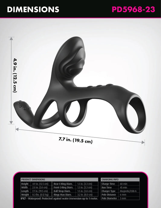 Fantasy C-Ringz Ultimate Couples Cage Max - Black