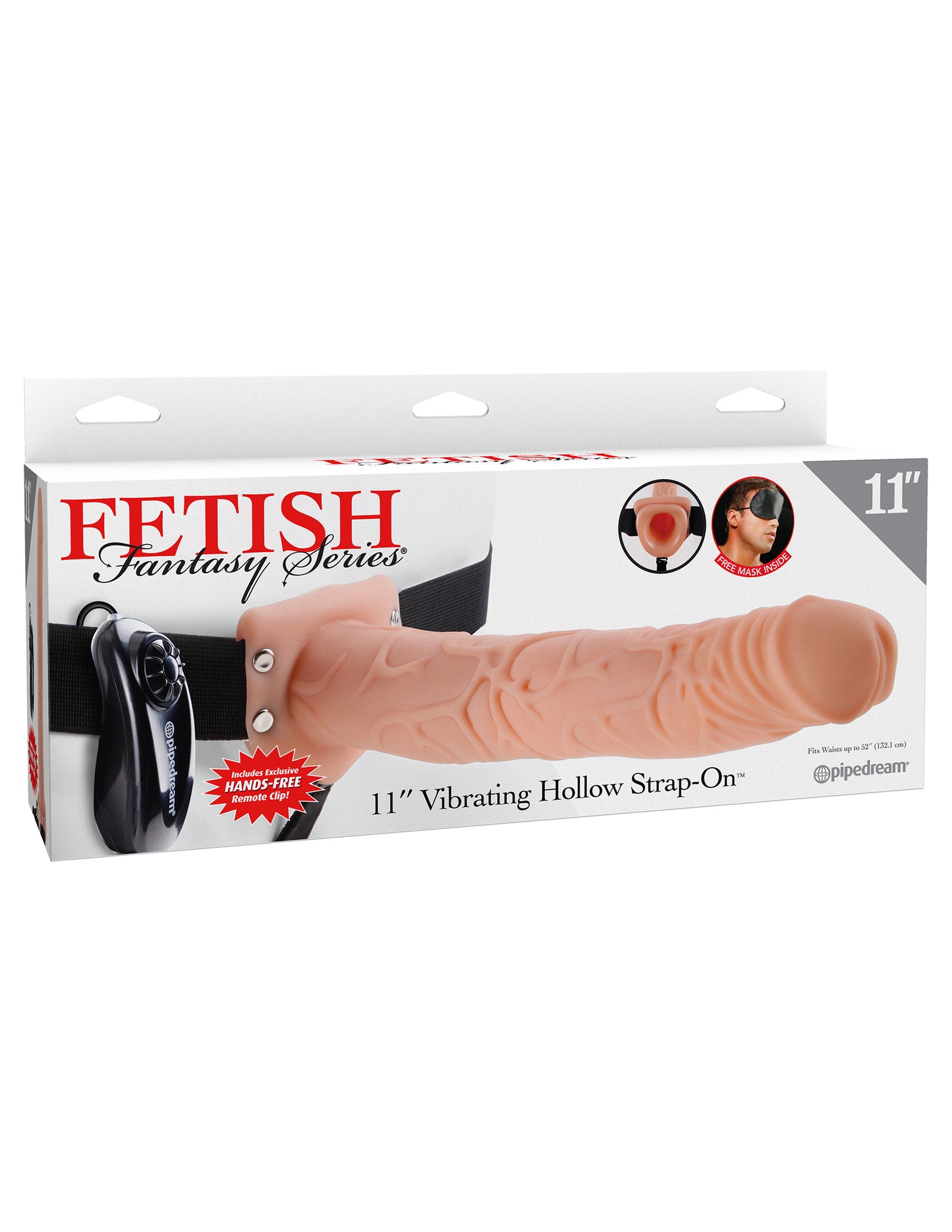 Fetish Fantasy Series 11-Inch Vibrating Hollow Strap-on - Flesh PD3378-21