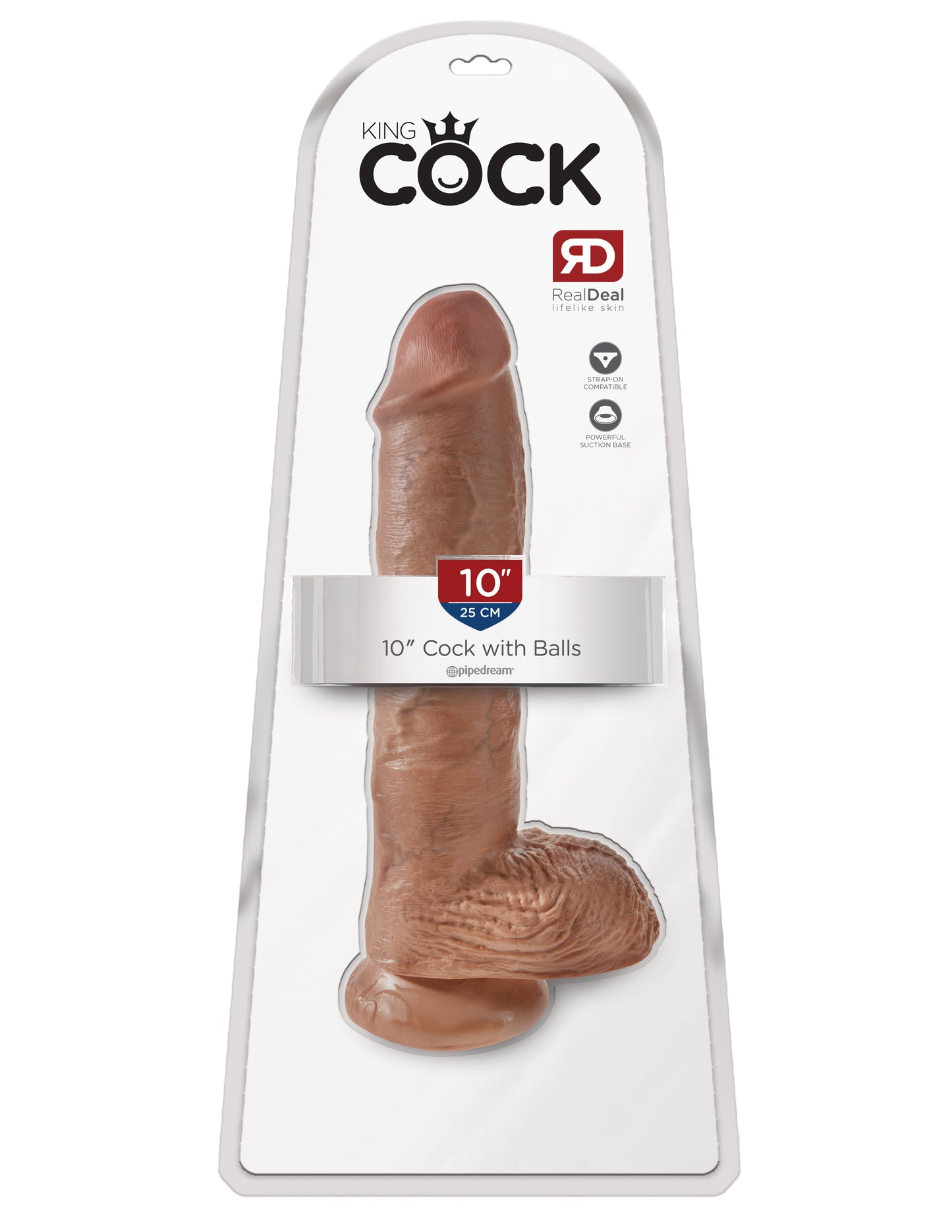 King Cock 10 Inch Cock With Balls - Tan PD5509-22