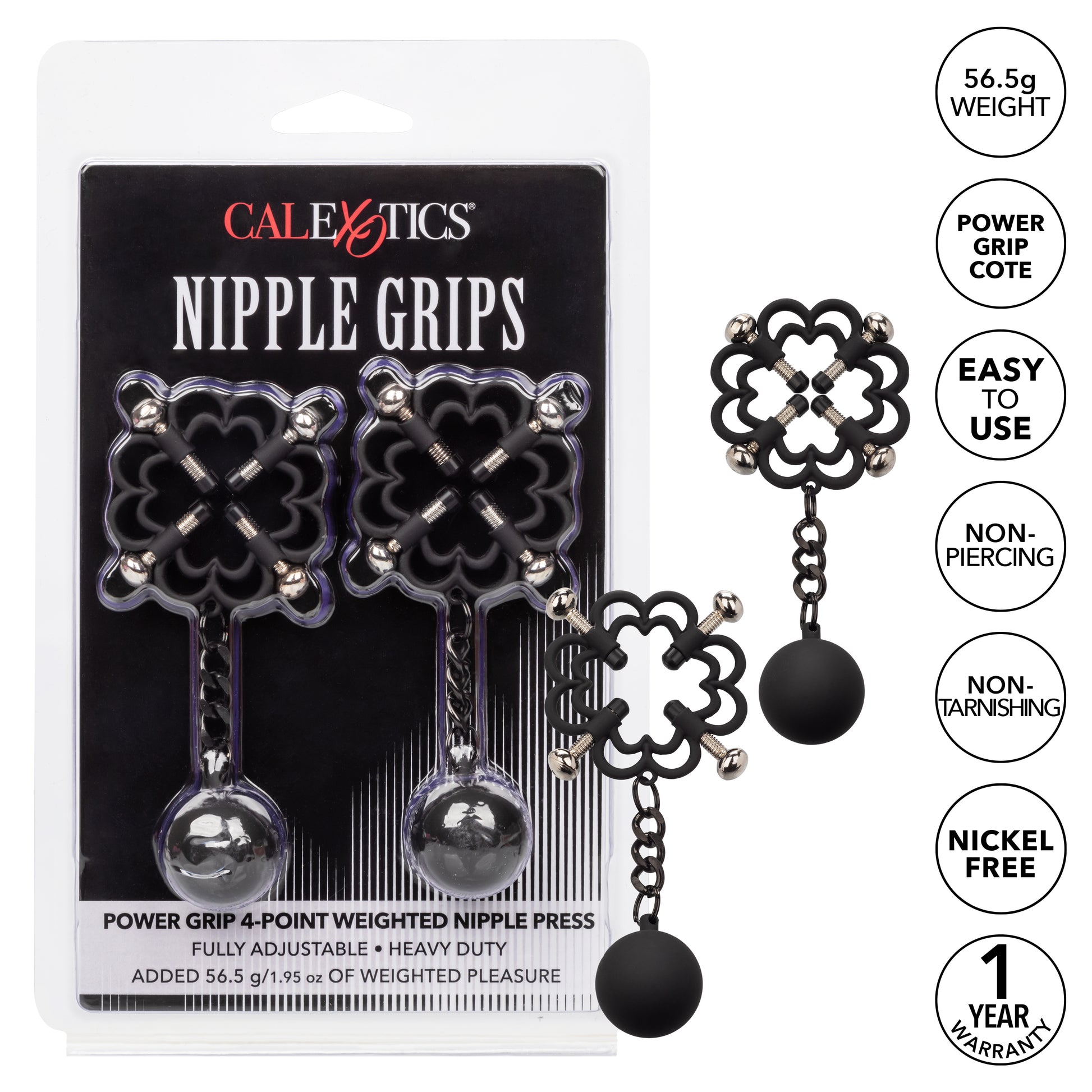 Nipple Grips Power Grip 4-Point Weighted Nipple  Press SE2551152