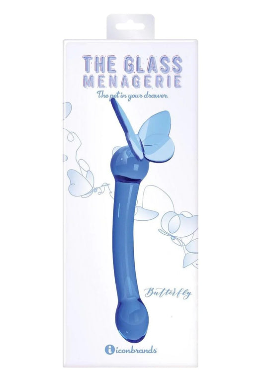 Glass Menagerie - Butterfly Glass G-Spot - Dark Blue IC1102