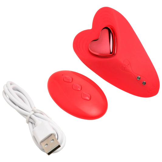 Love Connection Silicone Panty Vibe With Remote Control - Red FR-AH368