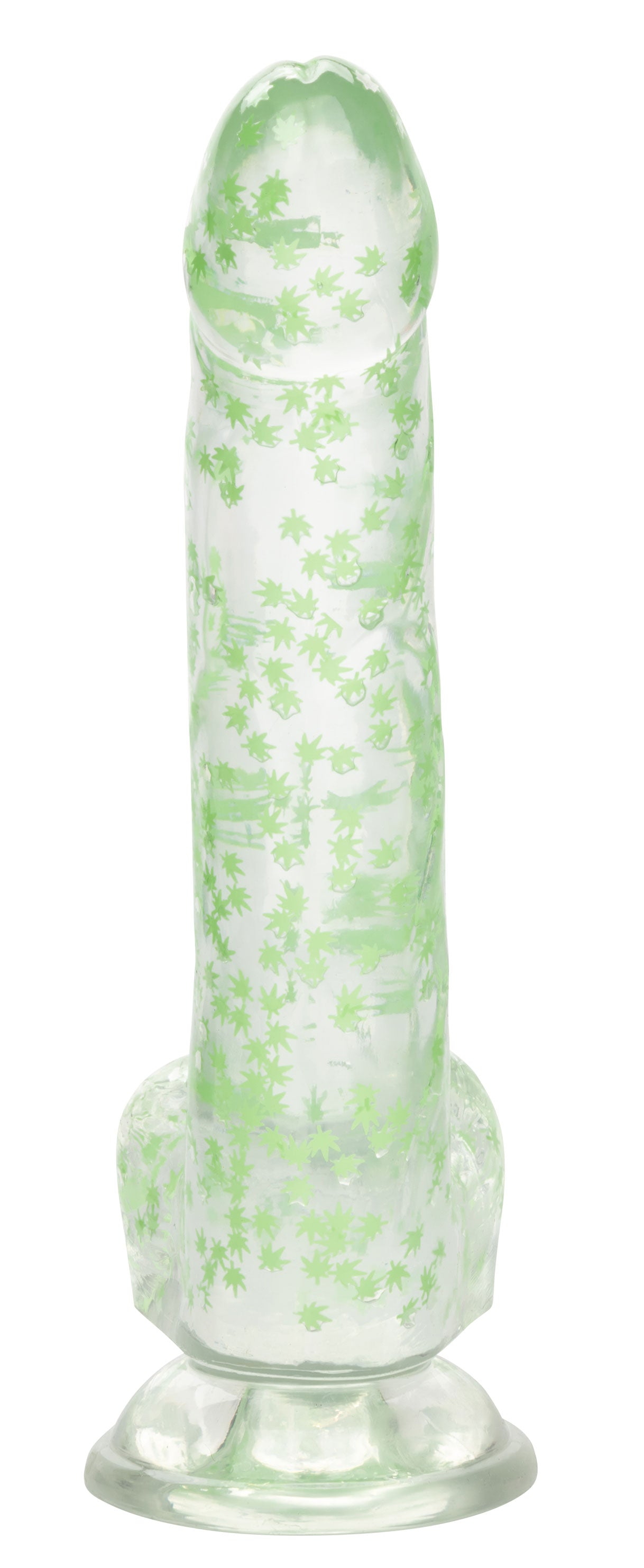 Naughty Bits I Leaf Dick Glow-in-the-Dark Weed Leaf Dildo - Glow in the Dark SE4410643