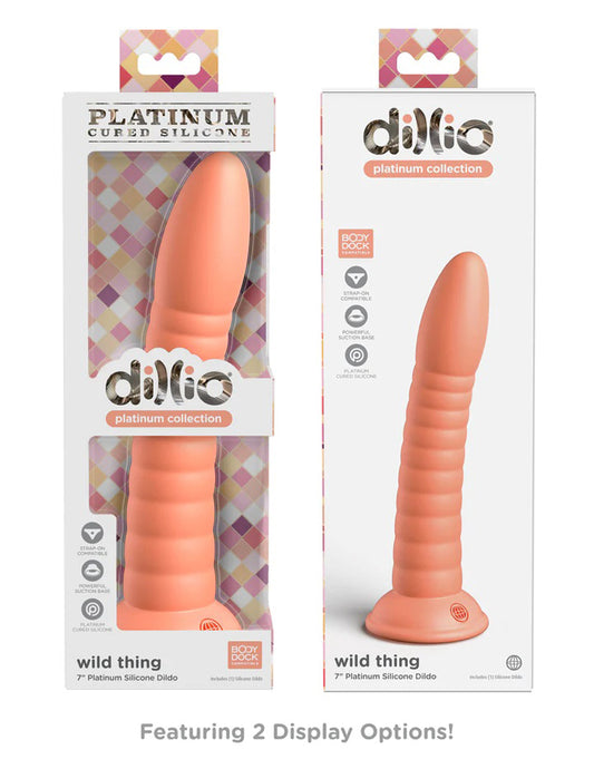 Dillio Platinum - Wild Thing 7 Inch Dildo - Peach PD5386-43