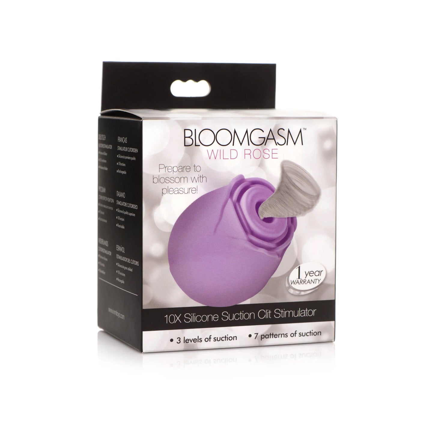Bloomgasm Wild Rose 10x Suction Clit Stimulator - Purple INM-AG871