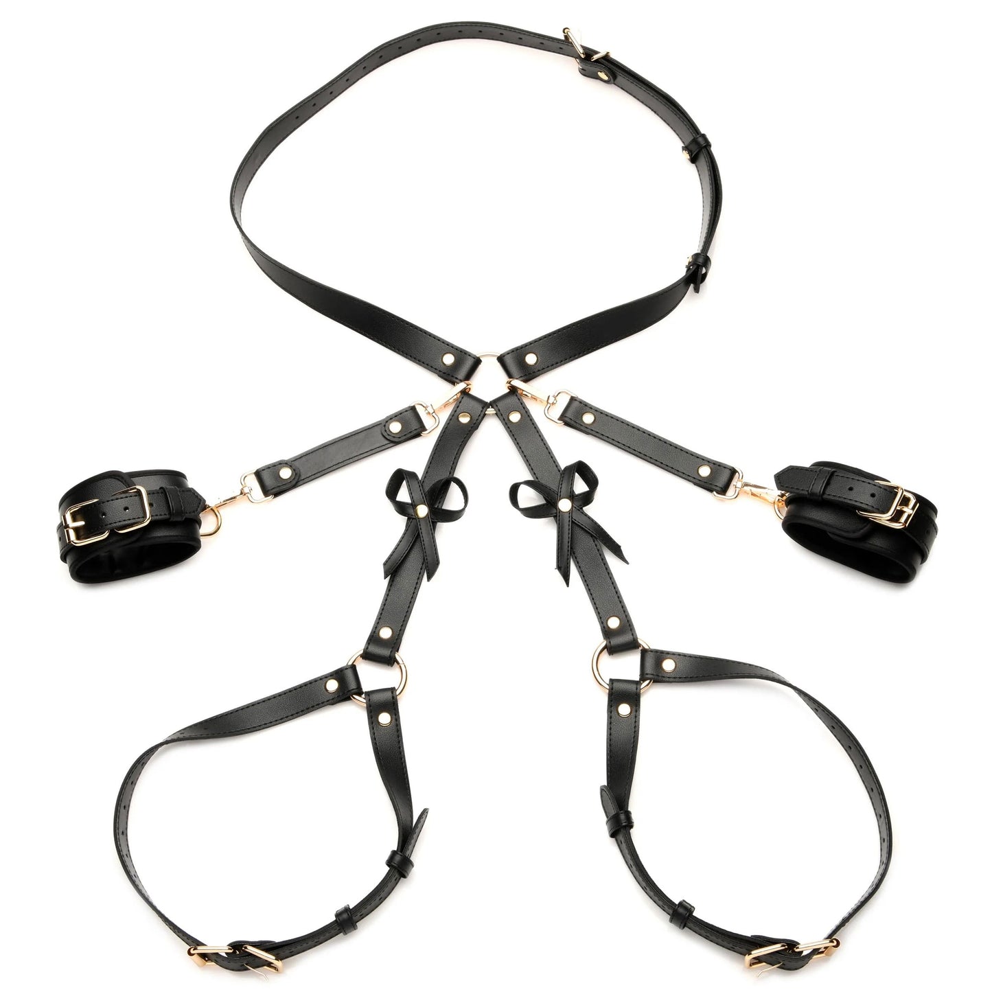 Bondage Harness With Bows - Medium/large - Black STR-AH088-ML