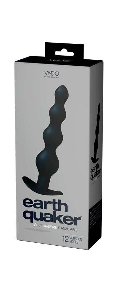 Earth Quaker Rechargeable Anal Vibe - Just Black VI-P0808