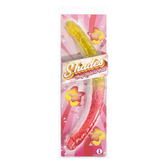 Shades - 17 Inch Double Dong - Pink and Yellow IC1306