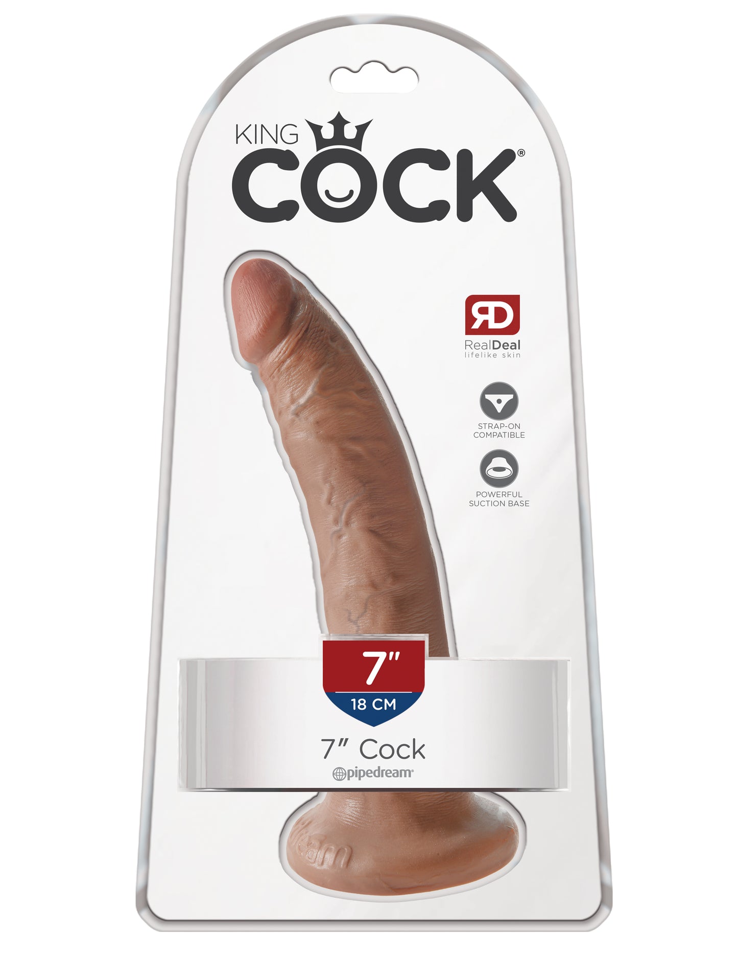 King Cock 7 Inch Cock - Tan PD5502-22