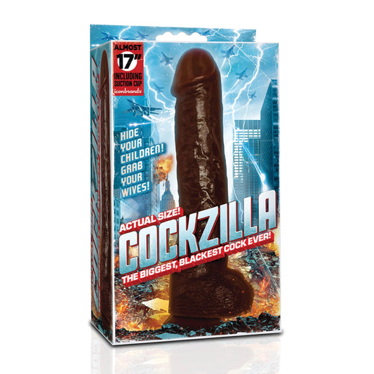 Cockzilla - Massive Nearly 17 Inch Realistic Black Colossal Cock IC3060