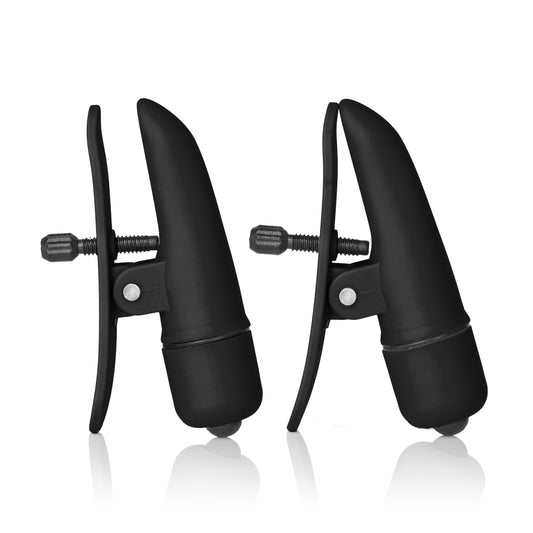 Nipple Play Nipplettes Vibrating Nipple Clamps - Black SE2589032
