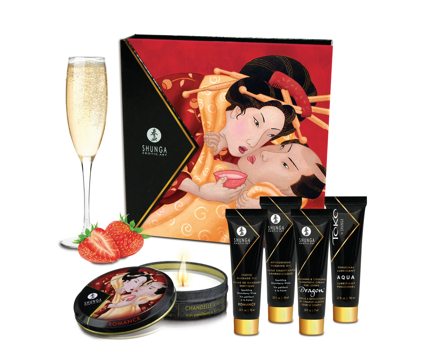 Geisha's Secrets Gift Set - Sparkling Strawberry Wine SHU8208