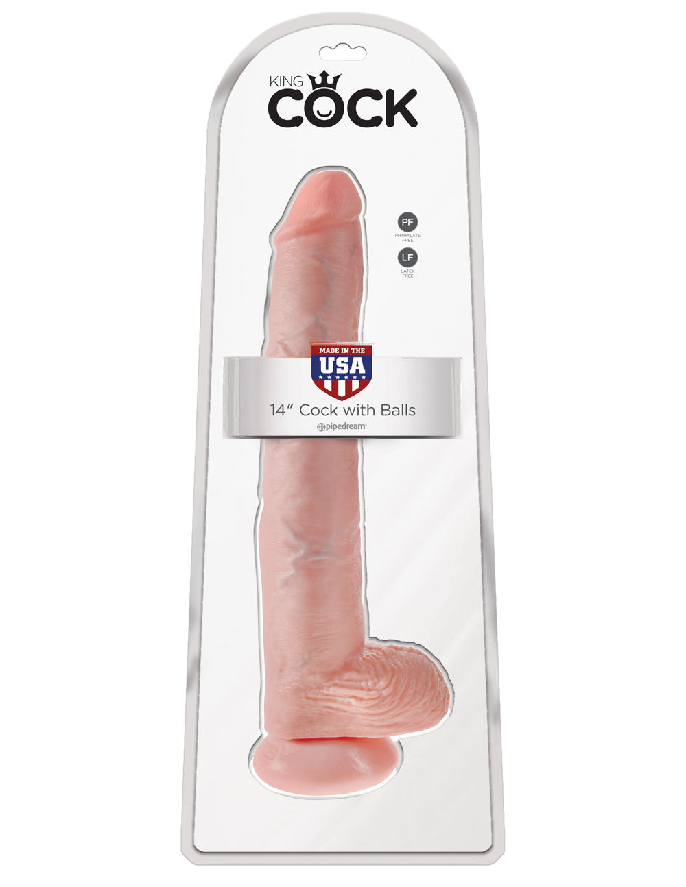 King Cock 14 Inch Cock With Balls - Light PD5534-21