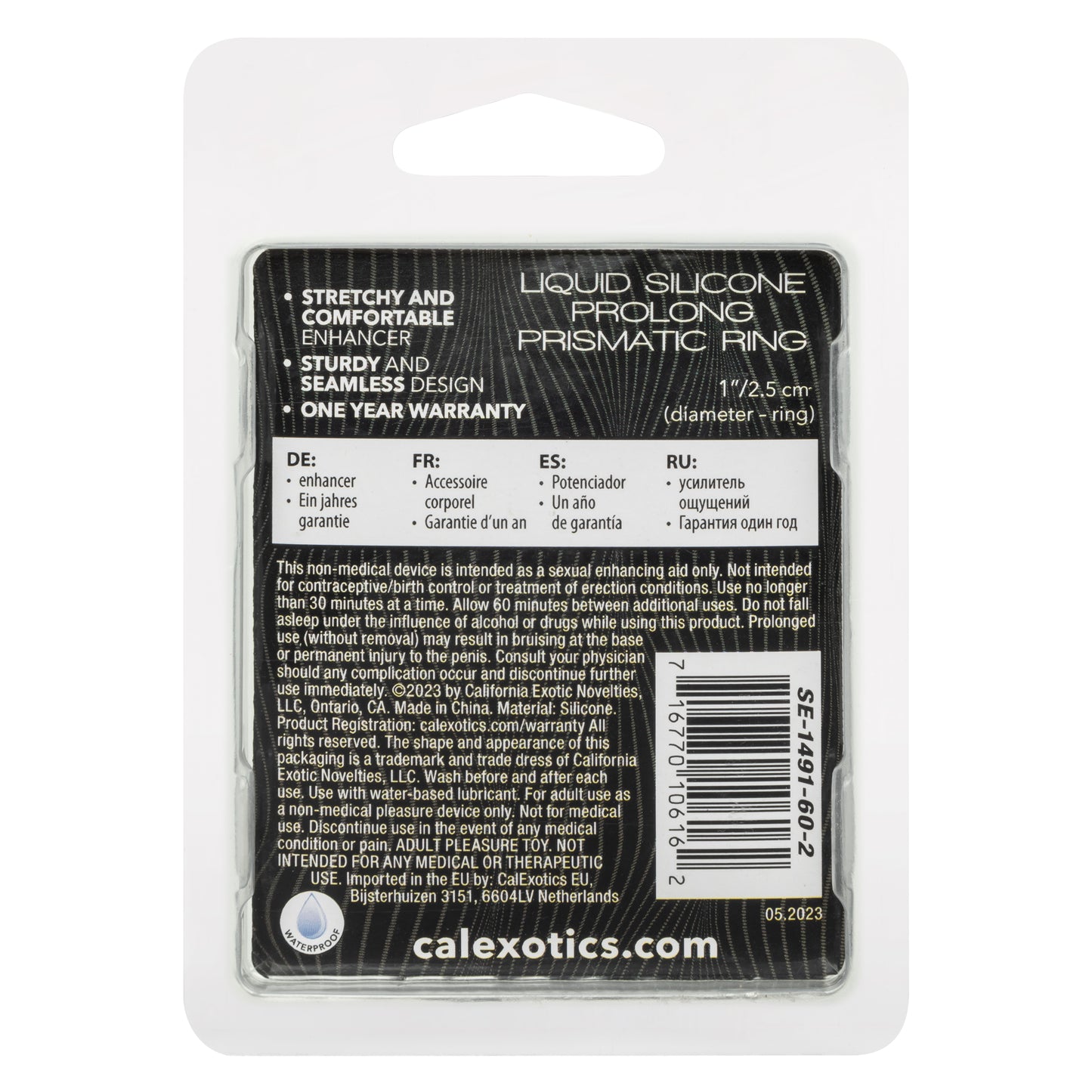 Alpha Liquid Silicone Prolong Prismatic Ring - Gray SE1491602