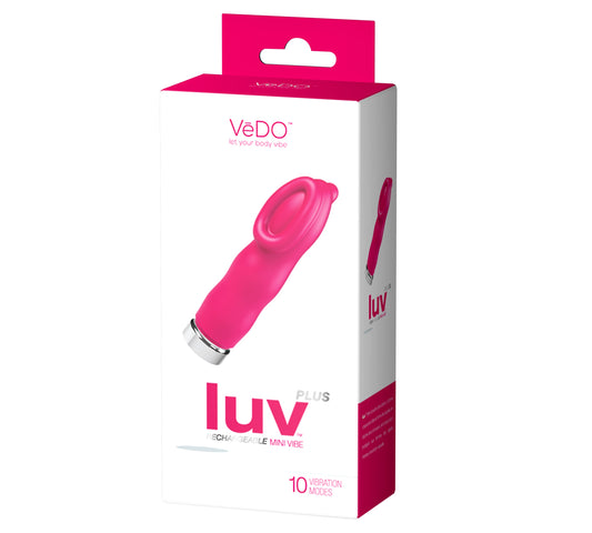 Luv Plus Rechargeable Mini Vibe - Hot in Bed Pink VI-M0709
