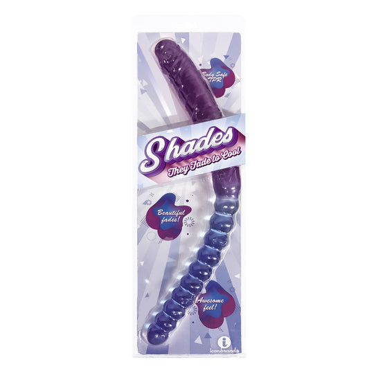 Shade - 17 Inch Double Dong - Violet and Blue IC1307