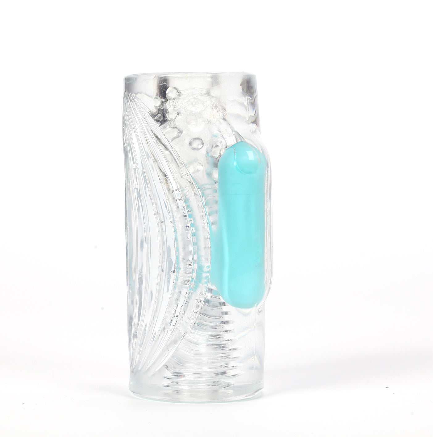 Aster Vibrating Male Masturbator With Bullet - Clear MTMA2101