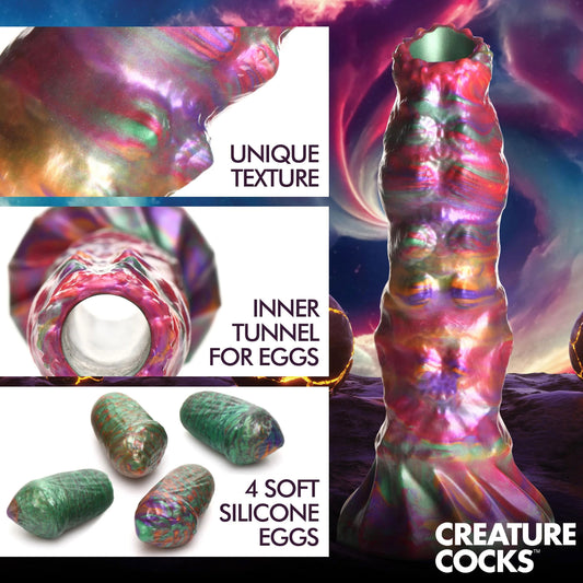 Larva Silicone Ovipositor Dildo With Eggs - Multicolor CC-AH195-MUL