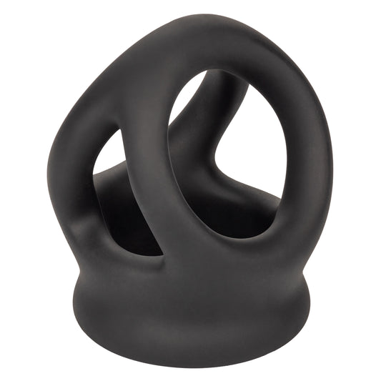 Alpha Liquid Silicone Dual Cage and Ring - Black Ring - Black