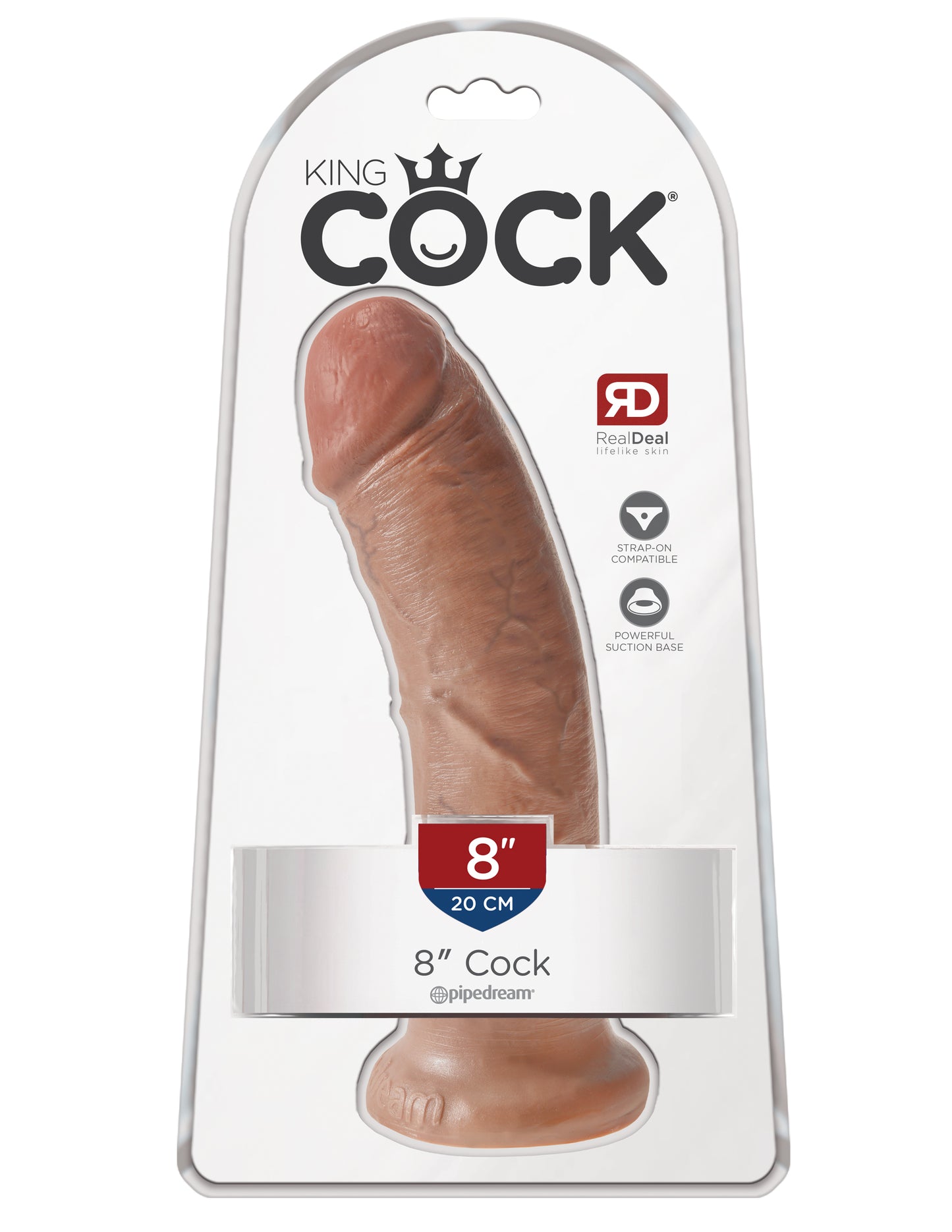 King Cock 8 Inch Cock - Tan PD5503-22