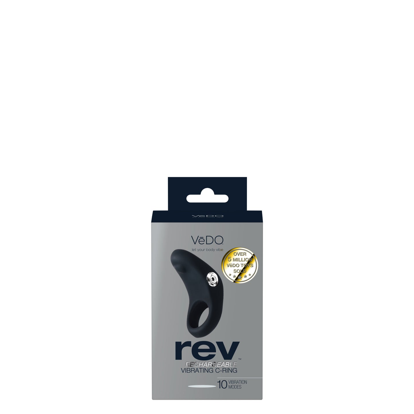 Rev Rechargeable Vibrating C-Ring - Black VI-R1008