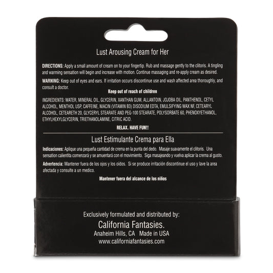 Lust - Arousing Cream for Her - 0.5 Oz. Tube - Boxed