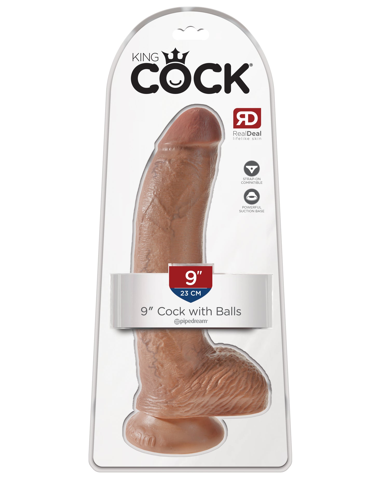 King Cock 9 Inch Cock With Balls - Tan PD5508-22