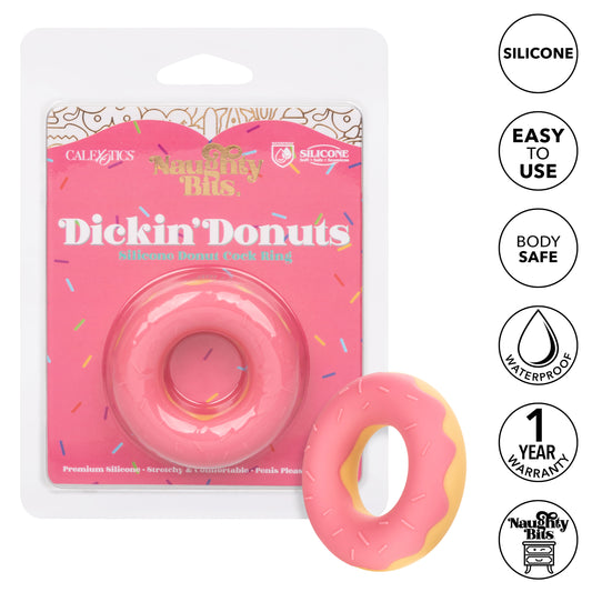 Naughty Bits Dickin Donuts Silicone Donut Cock  Ring - Pink SE4410502