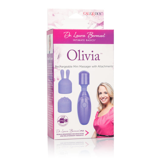 Dr. Laura Berman Olivia Rechargeable Mini Massager With Attachments SE9730503