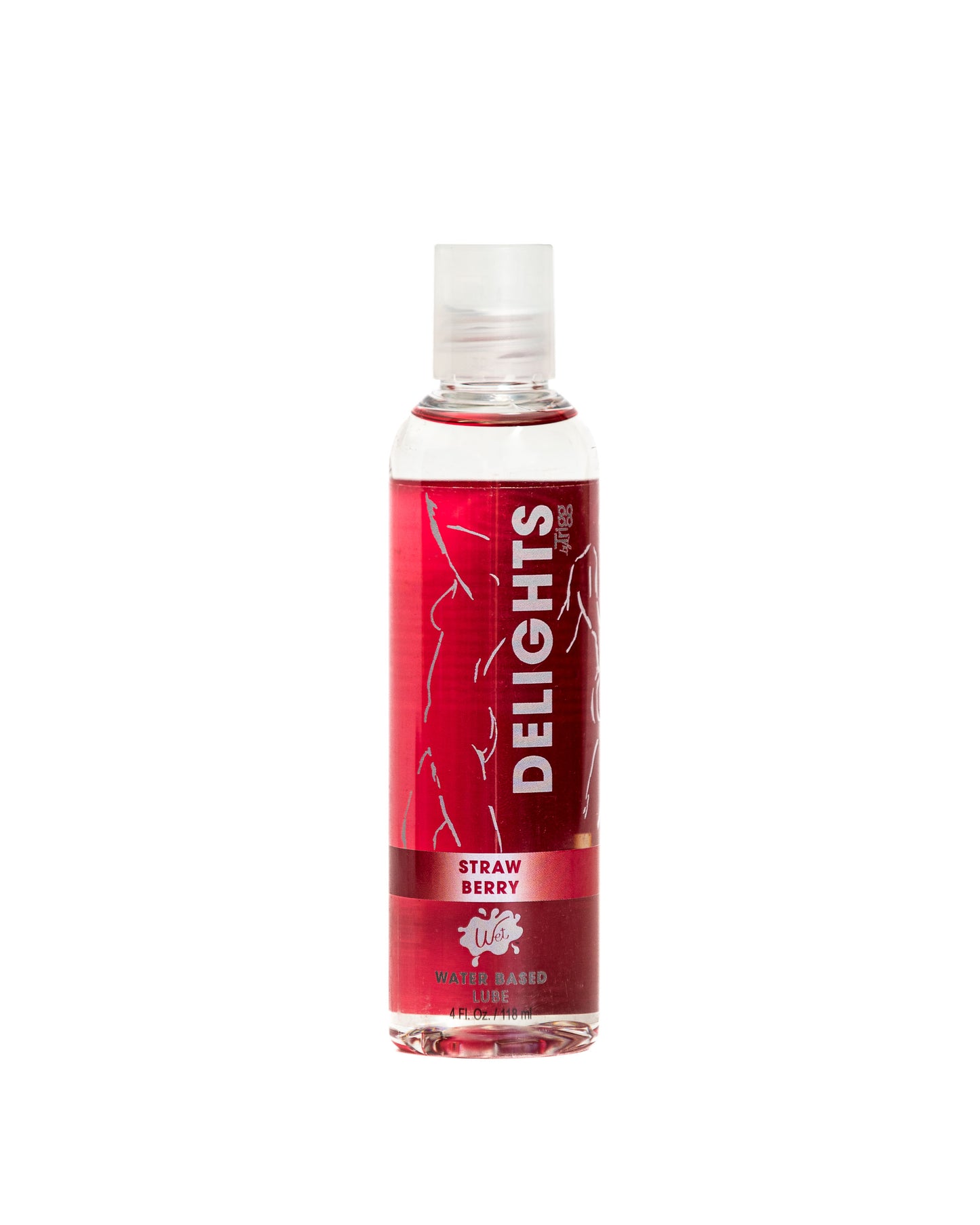 Delights Water Based - Strawberry - Flavored Lube 4 Oz WT21525