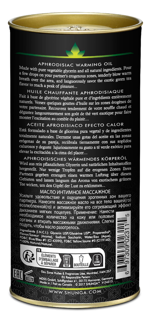 Aphrodisiac Organica Warming Oil - Exotic Green Tea