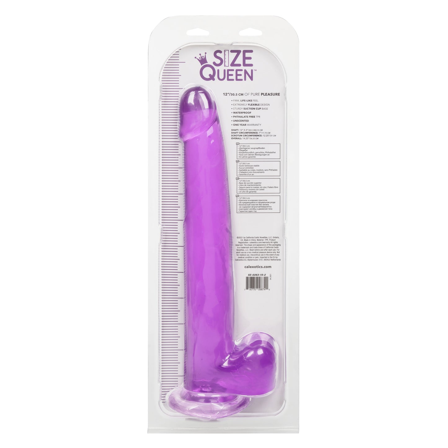 Size Queen 12 inch/30.5 Cm - Purple