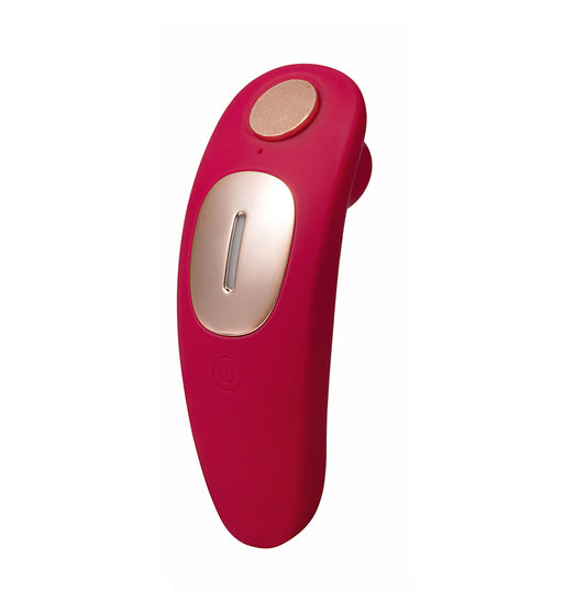 Remi 15-Function Rechargeable Remote Control Suction Panty Vibe - Red MTMA2107