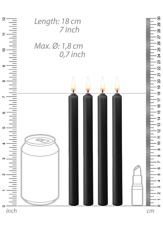 Teasing Wax Candles Large - Blk - 4-Pack OU489BLK