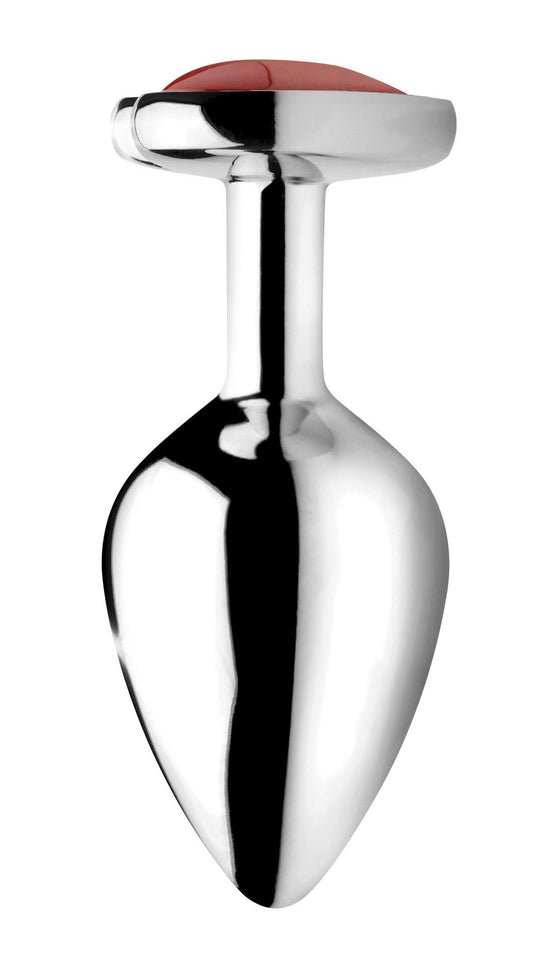 Red Jasper Heart Anal Plug - Medium BTYS-AG754-MED